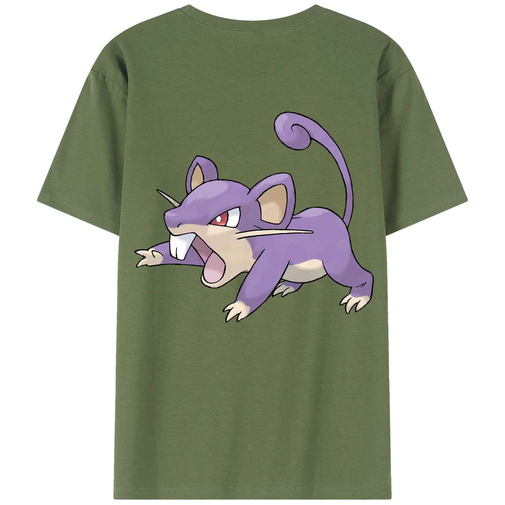 （画像用） ポケットモンスター Pokémon 綿100％ メンズ半袖Tシャツ（バックプリント） 通気性